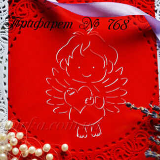 Трафарет ангелочек с сердцем