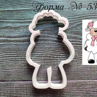 Форма овечка с цветочком