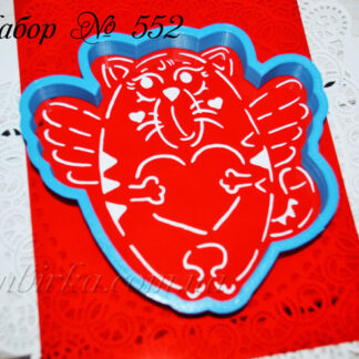 Набор котик с крыльями и сердцем