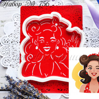 Набор девушка подмигивает