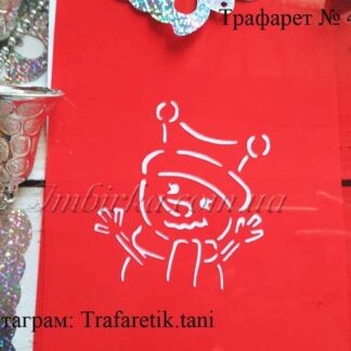 Трафарет снеговик