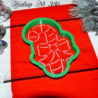 Набор карамельная трость с бантиком