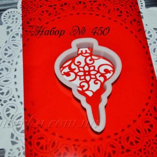 Набор елочная игрушка с цветочным узором