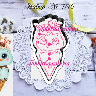 Набор снеговик в вафельном рожке