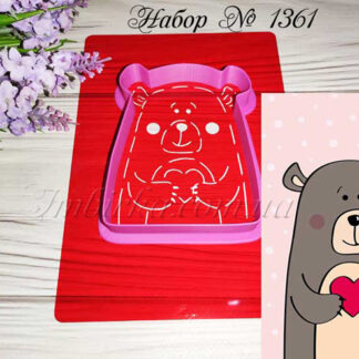 Набор мишка с сердечком 2