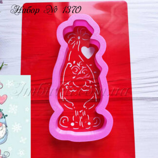 Набор гном в шапочке с розочками