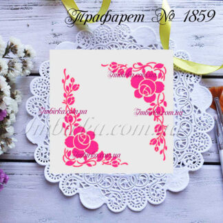 Трафарет цветочный узор на бок пряника