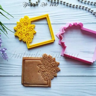 Формочка со штампом рамка с цветами