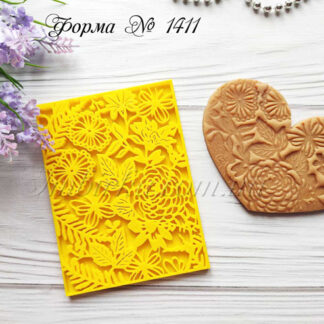 Штамп цветы и бабочки