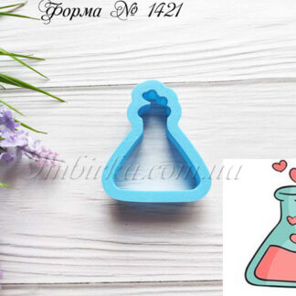 Форма пробирка с сердечками