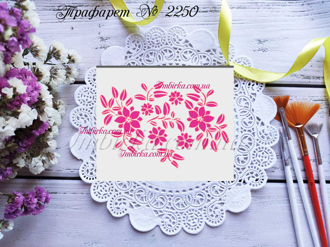 Трафарет цветы 10