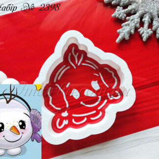 Набор снеговичок в теплых наушниках