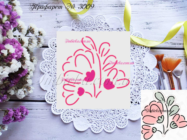 Трафарет цветы 31