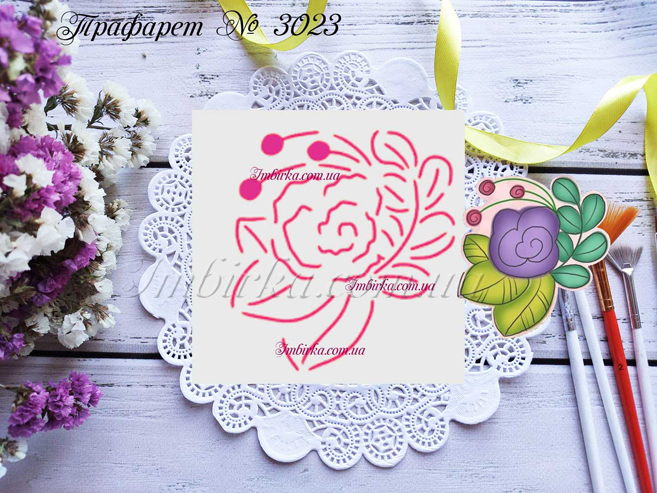 Трафарет цветочек 7