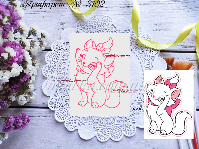 Трафарет кошечка Мари 2