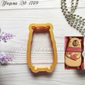 Формочка мишка с сердцем