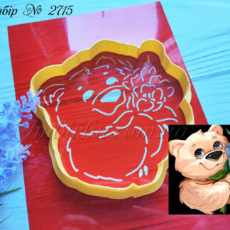 Набор мишка с цветочками 2