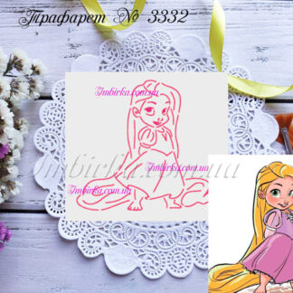 Трафарет маленькая Рапунцель