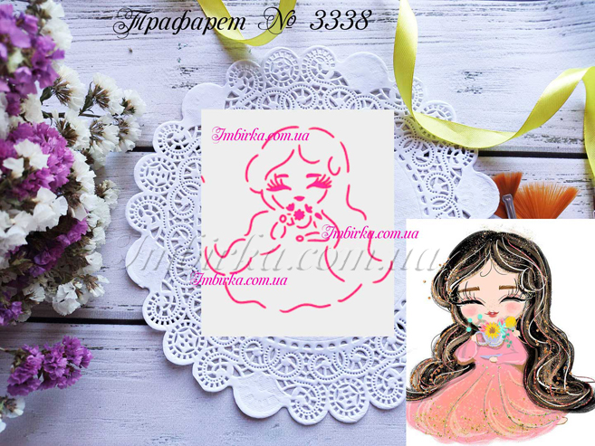 Трафарет девочка 4