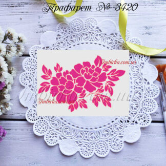 Трафарет цветы 35