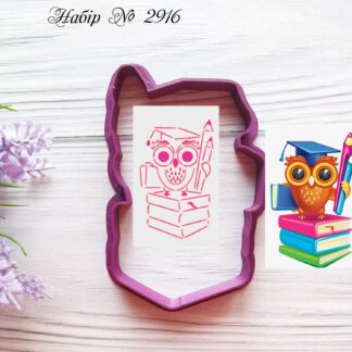 Набор сова с книгами