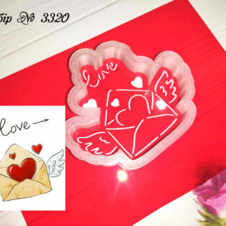 Набор конверт с сердечками 2