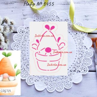 Набор гном в цветочном горшке