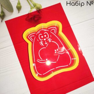 Набор котик с сердцем 4