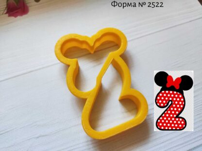 Формочка цифра 2 с ушками Минни