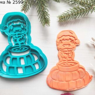 Формочка со штампом змея с чашкой