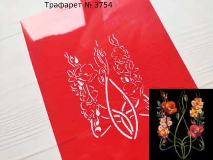 Трафарет герб с цветами