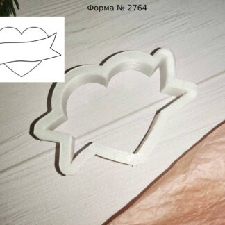 Формочка сердце с лентой