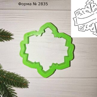 Форма снежинка с лентой