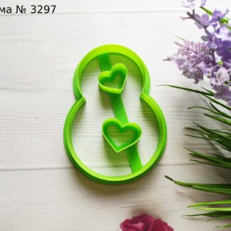 Форма цифра 8 с сердечками