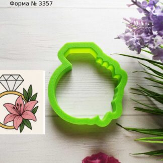 Форма обручальное кольцо с лилией