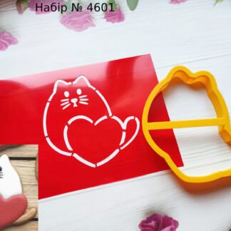 Набор котик с сердцем 6