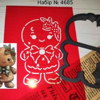 Набор пряничный человечек с бантиком