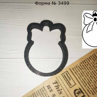Форма елочная игрушка с бантиком