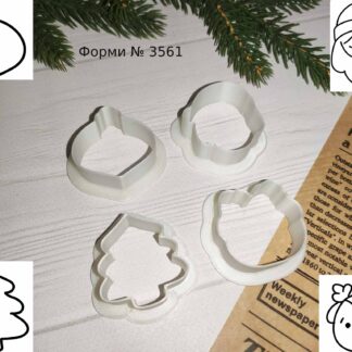 Формы елочная игрушка Санта елочка и олень