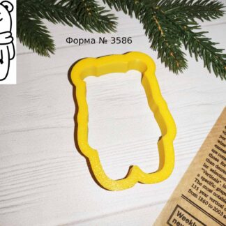 Форма мишка в шарфике