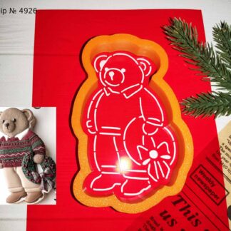 Набор мишка с рождественским венком