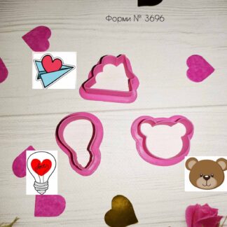 Формы бумажный самолетик лампочка и мишка