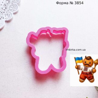 Форма пряник казак с булавой и флагом